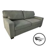 Καναπές-κρεβάτι διθέσιος με αναδιπλούμενο στρώμα Polaris χακί ύφασμα181x91x83εκ