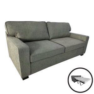 Καναπές-κρεβάτι διθέσιος με αναδιπλούμενο στρώμα Polaris χακί ύφασμα181x91x83εκ