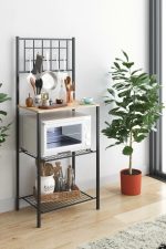 Ραφιέρα "NORA" από μέταλλο σε χρώμα σκούρο καρυδί 60x40x150