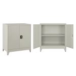 Μεταλλικό ντουλάπι Steel σε απόχρωση ανοιχτό γκρι 90x40x100