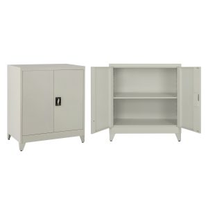 Μεταλλικό ντουλάπι Steel σε απόχρωση ανοιχτό γκρι 90x40x100