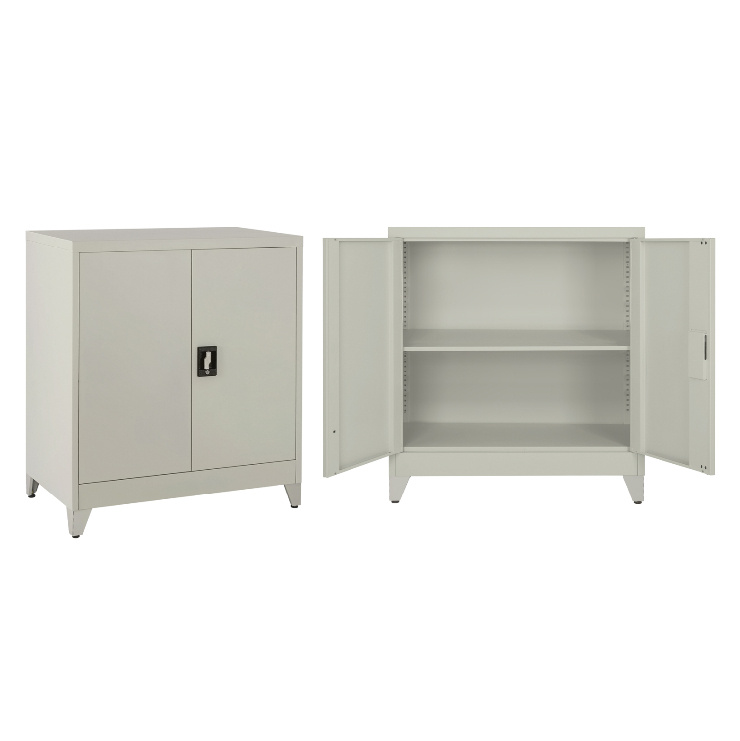 Μεταλλικό ντουλάπι Steel σε απόχρωση ανοιχτό γκρι 90x40x100