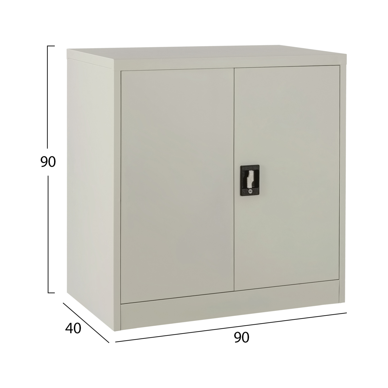 Μεταλλικό ντουλάπι Steel σε απόχρωση ανοιχτό γκρι 90x40x90 - Image 2