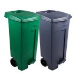Κάδος απορριμμάτων πλαστικός με πεντάλ σε χρώμα πράσινο 120lt