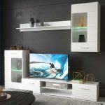 Σύνθετο σαλονιού Saleto λευκό 230.2x39.6x202.4εκ