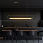 kelvo® GLOW KLV- Κρεμαστό Φωτιστικό Οροφής LED 15W 1500lm 360° AC 220-240V IP20 Ρυθμιζόμενο Λευκό CCT με Χειριστήριο από 2700K έως 6000K Dimmable - Lumileds SMD Chip - Χρυσό Πλατίνα - Μ120 x Π3 x Υ17cm