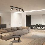 kelvo® SPOTA KLV- Κινούμενο Φωτιστικό Σποτ Οροφής για 4 Λάμπες MR16 με Ντουί GU10 AC 220-240V IP20 - Μαύρο Ματ - Μ64 x Π6 x Υ14cm