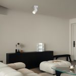 kelvo® SPOTA KLV- Κινούμενο Φωτιστικό Σποτ Οροφής για Λάμπα MR16 με Ντουί GU10 AC 220-240V IP20 - Λευκό Ματ - Μ7 x Π6 x Υ14cm