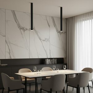 kelvo® DUCT KLV- Φωτιστικό Downlight Σποτ για Λάμπα MR16 με Ντουί GU10 AC 220-240V IP20 - Μαύρο Ματ - Μ6 x Π6 x Υ75cm