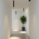 kelvo® DUCT KLV- Φωτιστικό Downlight Σποτ για Λάμπα MR16 με Ντουί GU10 AC 220-240V IP20 - Μαύρο Ματ - Μ6 x Π6 x Υ45cm