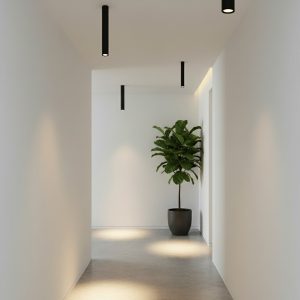 kelvo® DUCT KLV- Φωτιστικό Downlight Σποτ για Λάμπα MR16 με Ντουί GU10 AC 220-240V IP20 - Μαύρο Ματ - Μ6 x Π6 x Υ45cm