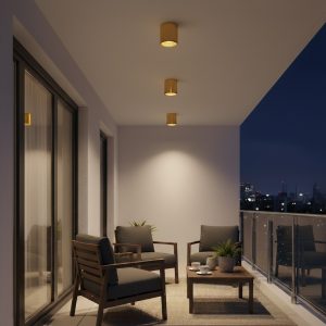 kelvo® MARETTI KLV- Φωτιστικό Downlight Σποτ για Λάμπα MR16 με Ντουί GU10 AC 220-240V Αδιάβροχο IP65 - Χρυσό Πλατίνα - Μ9 x Π9 x Υ9cm