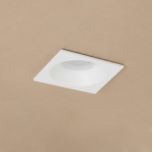 kelvo® EPSILON KLV- Χωνευτό Φωτιστικό Downlight Σποτ Μπάνιου για Λάμπα MR16 με Ντουί GU10 AC 220-240V Αδιάβροχο IP65 - Λευκό Ματ - Μ8.5 x Π8.5 x Υ4.4cm / Q7.5cm x 7.5cm