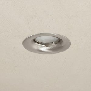 kelvo® LAMDA KLV- Χωνευτό Φωτιστικό Downlight Σποτ Μπάνιου για Λάμπα MR16 με Ντουί GU10 AC 220-240V Αδιάβροχο IP65 - Νίκελ Βούρτσας - Μ8.5 x Π8.5 x Υ3.5cm / Q7.5cm