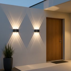 kelvo® SIXOAD KLV- Φωτιστικό Τοίχου / Απλίκα LED 18W 1980lm 30° AC 220-240V Αδιάβροχο IP65 Φυσικό Λευκό 4500K - CREE XPE Chip & TÜV SÜD Driver - Μαύρο Ματ - Μ17 x Π4 x Υ8cm