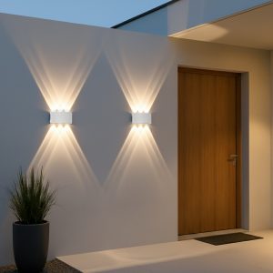 kelvo® SIXOAD KLV- Φωτιστικό Τοίχου / Απλίκα LED 18W 1980lm 30° AC 220-240V Αδιάβροχο IP65 Φυσικό Λευκό 4500K - CREE XPE Chip & TÜV SÜD Driver - Λευκό Ματ - Μ17 x Π4 x Υ8cm