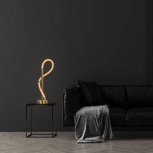 kelvo® GLOW KLV- Επιτραπέζιο Φωτιστικό Πορτατίφ LED 18W 1800lm 360° AC 220-240V IP20 Ρυθμιζόμενο Λευκό CCT με Αφή 2700K/4500K/6000K Dimmable - Lumileds SMD Chip - Χρυσό Πλατίνα - Μ30 x Π30 x Υ60cm