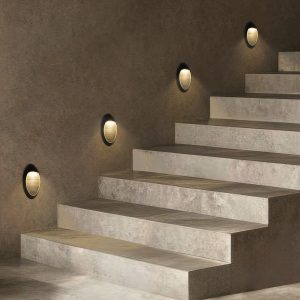 kelvo® STEPART KLV- Φωτιστικό Σκαλοπατιού / Διαδρόμου LED 3W 375lm 45° AC 220-240V Αδιάβροχο IP65 Θερμό Λευκό 2700K - Lumileds SMD Chip & TÜV SÜD Driver - Μαύρο Ματ - Μ13 x Π5.5 x Υ26cm