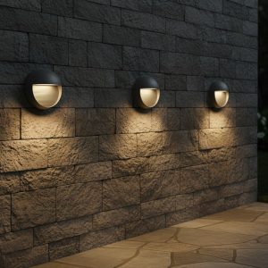 kelvo® STEPART KLV- Φωτιστικό Σκαλοπατιού / Διαδρόμου LED 3W 375lm 45° AC 220-240V Αδιάβροχο IP65 Θερμό Λευκό 2700K - Lumileds SMD Chip & TÜV SÜD Driver - Γκρι Ανθρακί Ματ - Μ16 x Π8 x Υ16cm