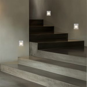 kelvo® STEPART KLV- Χωνευτό Φωτιστικό Σκαλοπατιού / Διαδρόμου LED 3W 375lm 45° AC 220-240V Αδιάβροχο IP65 Θερμό Λευκό 2700K - Lumileds SMD Chip & TÜV SÜD Driver - Λευκό Ματ - Μ8.5 x Π5 x Υ8.5cm / Q6.7 x 6.7cm