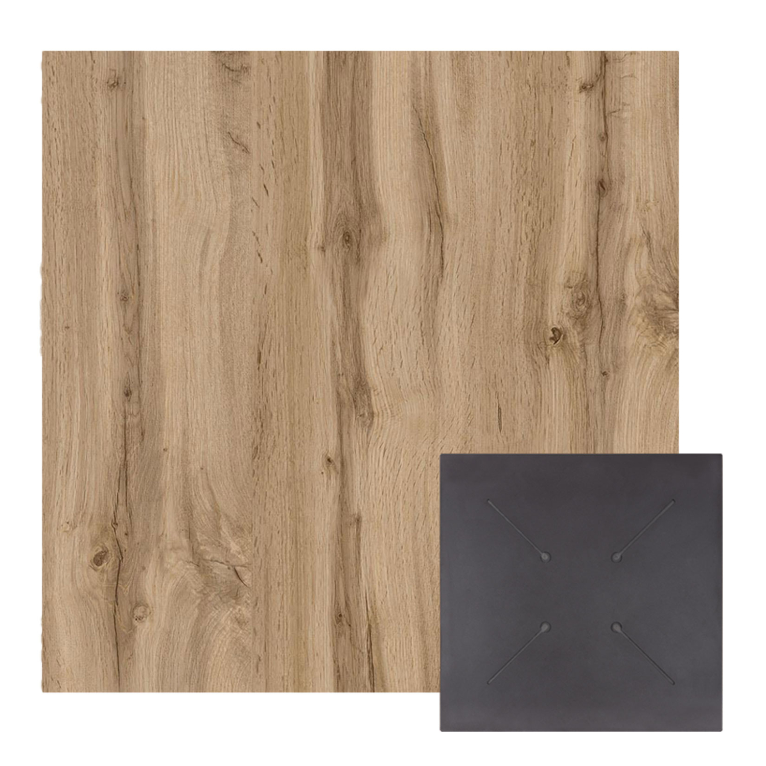 ΕΠΙΦΑΝΕΙΑ ΤΡΑΠΕΖΙΟΥ HPL ΤΕΤΡΑΓΩΝΗ SONAMA OAK 80x80εκ. -Τιμή Σετ 2 τεμ.