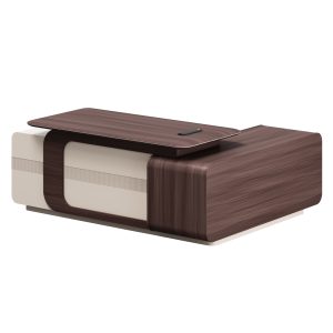 ΓΡΑΦΕΙΟ ΑΡΙΣΤΕΡΗ ΓΩΝΙΑ ΣΕΙΡΑ PRESIDENT ΜΕΛΑΜΙΝΗ ΣΕ ΚΑΡΥΔΙ-ΜΠΕΖ 200x160x76Υεκ