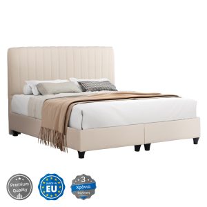 ΚΡEΒΑΤΙ ΔΙΠΛΟ LUTHER ΜΠΕΖ ΥΦΑΣΜΑ ΓΙΑ ΣΤΡΩΜΑ 160x200εκ.