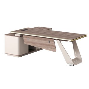 ΓΡΑΦΕΙΟ ΔΕΞΙΑ ΓΩΝΙΑ SUPERON ΜΕΛΑΜΙΝΗ ΦΥΣΙΚΟ-ΜΠΕΖ--ΜΕΤΑΛ. ΠΟΔΙ 240x180x76Υ