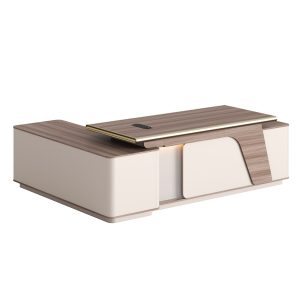 ΓΡΑΦΕΙΟ ΔΕΞΙΑ ΓΩΝΙΑ SUPERON ΜΕΛΑΜΙΝΗ ΦΥΣΙΚΟ-ΜΠΕΖ--LED ΦΩΤΙΣΜΟΣ 240x180x76Υ