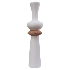 ΔΙΑΚΟΣΜΗΤΙΚΟ ΒΑΖΟ ΔΑΠΕΔΟΥ NEBULA CEMENT ΛΕΥΚΟ--ΞΥΛΟ ΤΕΑΚ Φ45x172Υεκ