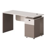 ΓΡΑΦΕΙΟ ΜΕ ΔΕΞΙ ΝΤΟΥΛΑΠΙ NEWLINE ΜΕΛΑΜΙΝΗ ΕΚΡΟΥ-ΑΝΟΙΧΤΟ ΚΑΦΕ 120x60x75Υ