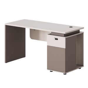 ΓΡΑΦΕΙΟ ΜΕ ΔΕΞΙ ΝΤΟΥΛΑΠΙ NEWLINE ΜΕΛΑΜΙΝΗ ΕΚΡΟΥ-ΑΝΟΙΧΤΟ ΚΑΦΕ 120x60x75Υ