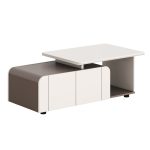 ΝΤΟΥΛΑΠΙ ΓΡΑΦΕΙΟΥ ΣΕΙΡΑ NEWLINE ΜΕΛΑΜΙΝΗ ΣΕ ΚΡΕΜ-ΑΝΟΙΧΤΟ ΚΑΦΕ 120x60x42Υεκ