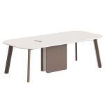 ΓΡΑΦΕΙΟ ΣΥΝΕΡΓΑΣΙΑΣ NEWLINE ΜΕΛΑΜΙΝΗ ΚΡΕΜ-ΠΟΔΙΑ ΑΛΟΥΜΙΝΙΟΥ 240x110x75Υεκ