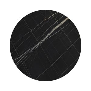 Επιφάνεια τραπεζιού Relian HPL μαύρο όψη μαρμάρου Φ60εκ πάχους 12mm