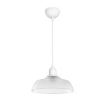 LOAN Μοντέρνο Κρεμαστό Φωτιστικό Οροφής με Ντουί 1 x E27 AC 220-240V IP20 - Λευκό Δίαφανο - Μ25.5 x Π25.5 x Υ17cm