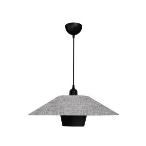 STORM Μοντέρνο Κρεμαστό Φωτιστικό Οροφής με Ντουί 1 x E27 AC 220-240V IP20 - Μαύρο & Γκρί - Μ50 x Π50 x Υ24cm