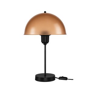 GAZETA Μοντέρνο Επιτραπέζιο Φωτιστικό Πορτατίφ με Ντουί 1 x E27 AC 220-240V IP20 - Μαύρο & Καφέ - Μ25 x Π25 x Υ39cm
