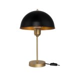 GAZETA Μοντέρνο Επιτραπέζιο Φωτιστικό Πορτατίφ με Ντουί 1 x E27 AC 220-240V IP20 - Μαύρο & Χρυσό - Μ25 x Π25 x Υ39cm