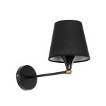BLAKI Μοντέρνο Φωτιστικό Τοίχου - Απλίκα με Ντουί 1 x E27 AC 220-240V IP20 - Μαύρο - Μ40 x Π15 x Υ20cm