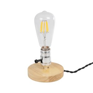 NOX Μοντέρνο Επιτραπέζιο Φωτιστικό Πορτατίφ με Ντουί 1 x E27 AC 220-240V IP20 - Μπεζ & Ασημί - Μ12 x Π12 x Υ9cm