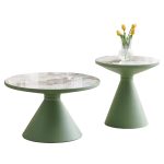 ΣΕΤ 2 ΤΡΑΠΕΖΙA ΣΑΛΟΝΙΟΥ LYNX Β' ΔΙΑΛΟΓΗΣ-ΜΕΤΑΛΛΟ & SINTERED STONE TOP