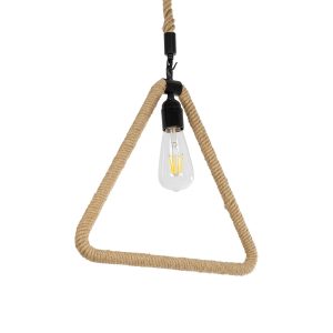 MALVERN Vintage Κρεμαστό Φωτιστικό Οροφής με Ντουί 1 x E27 AC 220-240V IP20 - Μαύρο & Μπεζ - Μ38 x Π4 x Υ42.5cm