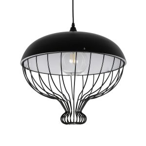 SOBRINO Vintage Κρεμαστό Φωτιστικό Οροφής με Ντουί 1 x E27 AC 220-240V IP20 - Μαύρο - Μ45 x Π45 x Υ45cm