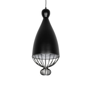 CARNEL Vintage Κρεμαστό Φωτιστικό Οροφής με Ντουί 1 x E27 AC 220-240V IP20 - Μαύρο - Μ26 x Π26 x Υ70cm