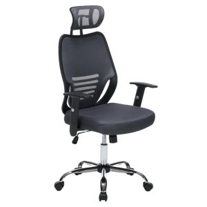 ΚΑΡΕΚΛΑ ΓΡΑΦΕΙΟΥ BRIEF ΓΚΡΙ MESH ΒΑΣΗ ΧΡΩΜΙΟΥ 63x64x122Υεκ