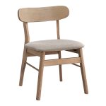 Καρέκλα Cairo rubberwood φυσική-μπεζ 47x47x76εκ-Τιμή Σετ 2 τεμ.