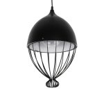 CANARIO Vintage Κρεμαστό Φωτιστικό Οροφής με Ντουί 1 x E27 AC 220-240V IP20 - Μαύρο - Μ28 x Π28 x Υ47cm