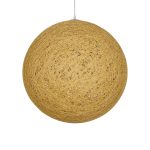 OCEANA Boho Κρεμαστό Φωτιστικό Οροφής με Ντουί 1 x E27 AC 220-240V IP20 - Μπεζ & Χρυσό - Μ60 x Π60 x Υ60cm