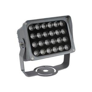 FLOODXENA Προβολέας Σποτ Wall Washer LED 24W 2040lm 10° AC 220-240V Αδιάβροχο IP65 Μπλε - Bridgelux SMD Chip - Γκρι Ανθρακί - Μ18 x Π12 x Υ18cm